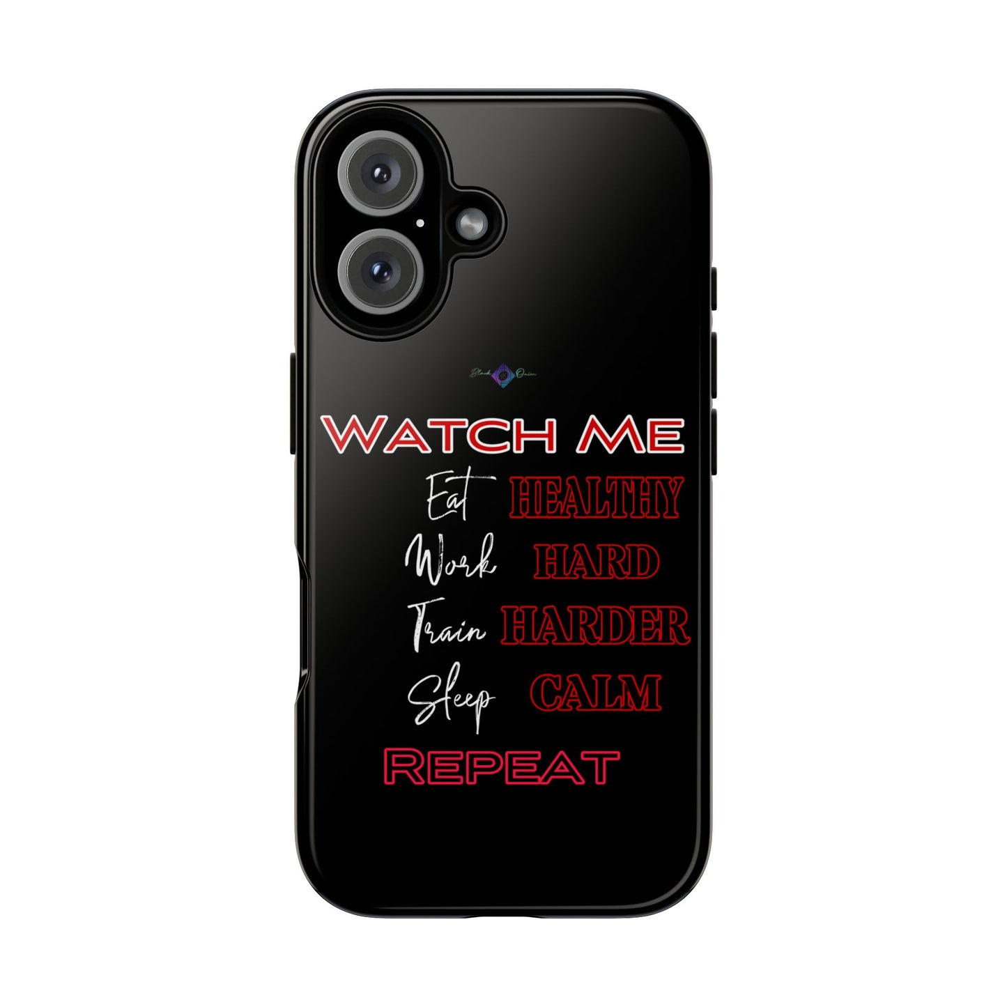 BlackOnion Phone Case -with Motivational Motif  'Watch Me' 💪🔥🫵