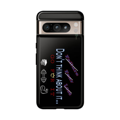 BlackOnion Brand New Phone Case - with Motivational Workout Motif’Don’t think ‘💪🔥🫵