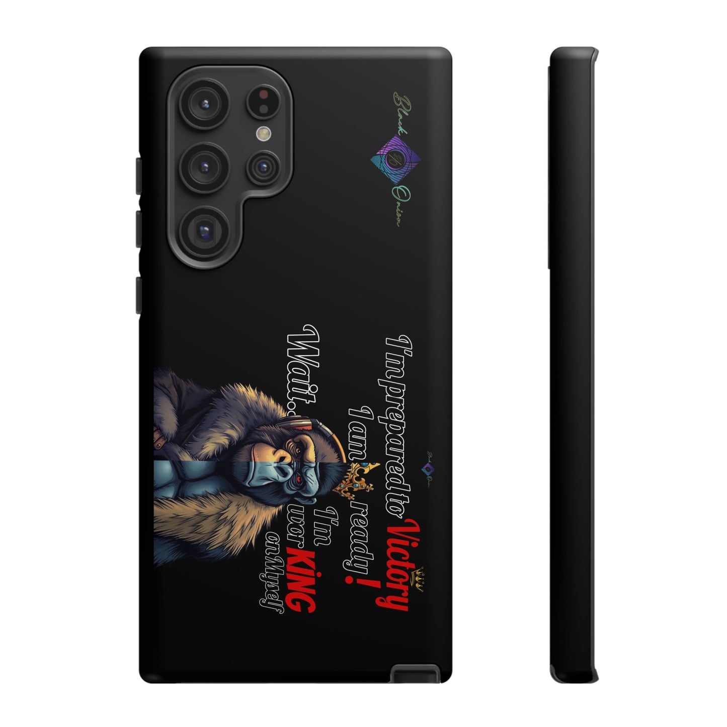 BlackOnion Brand New Phone Case - with Motivational Workout Motif’Victory 👑‘💪🔥🫵