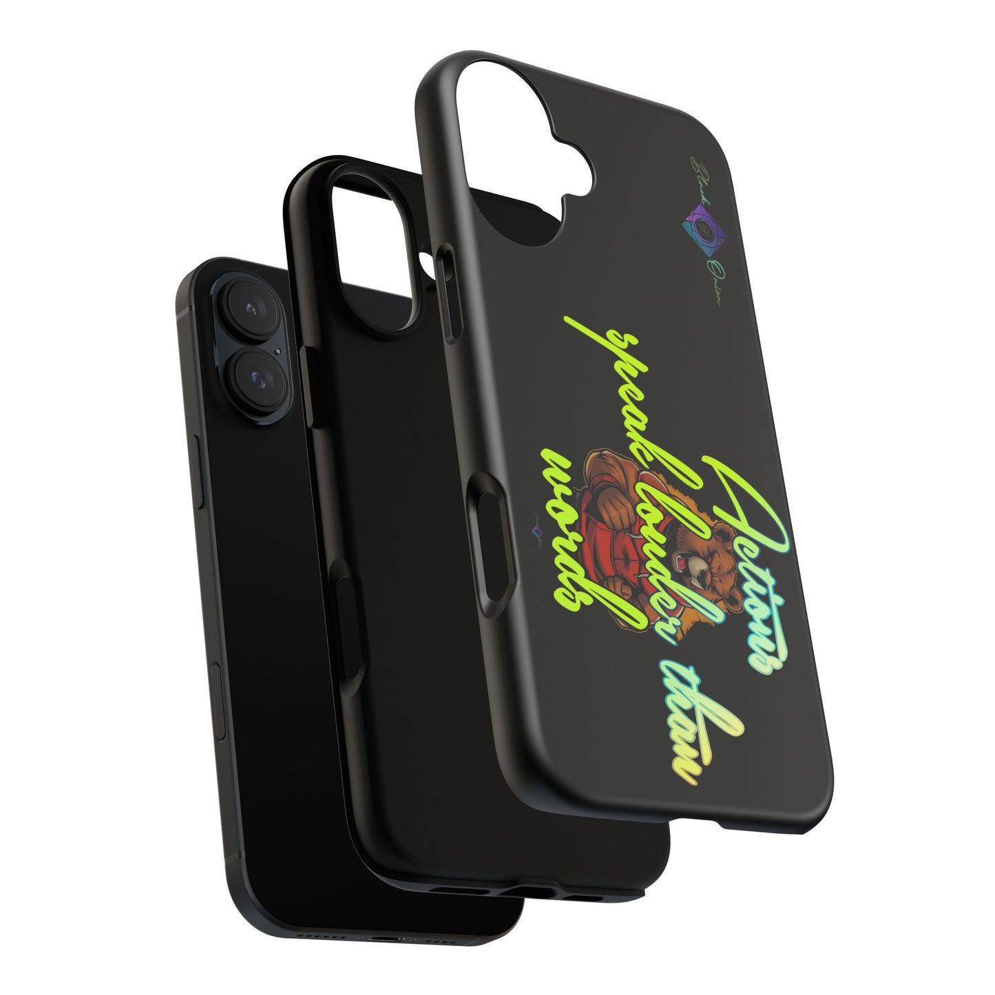 BlackOnion Brand New Phone Case - with Motivational Workout Motif ‘Actions speak lauder ‘💪🔥🫵