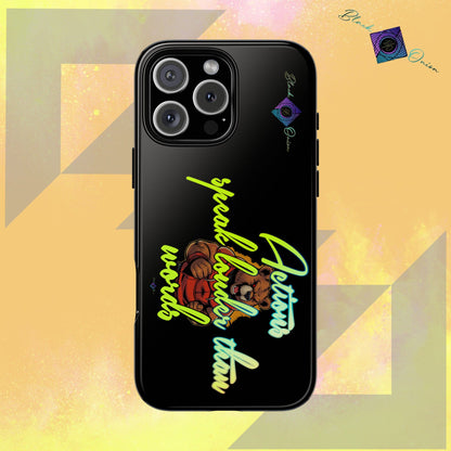 BlackOnion Brand New Phone Case - with Motivational Workout Motif ‘Actions speak lauder ‘💪🔥🫵