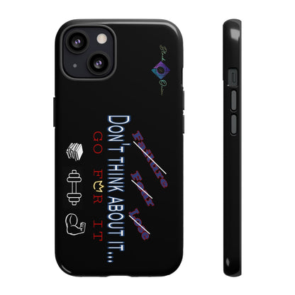 BlackOnion Brand New Phone Case - with Motivational Workout Motif’Don’t think ‘💪🔥🫵