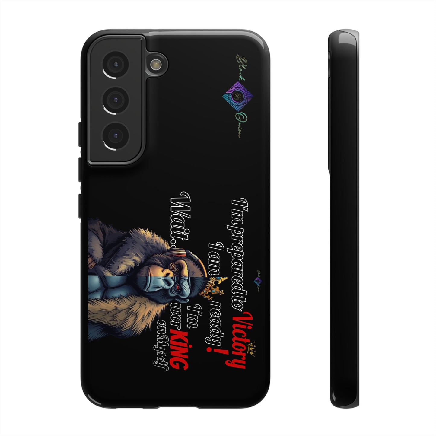 BlackOnion Brand New Phone Case - with Motivational Workout Motif’Victory 👑‘💪🔥🫵