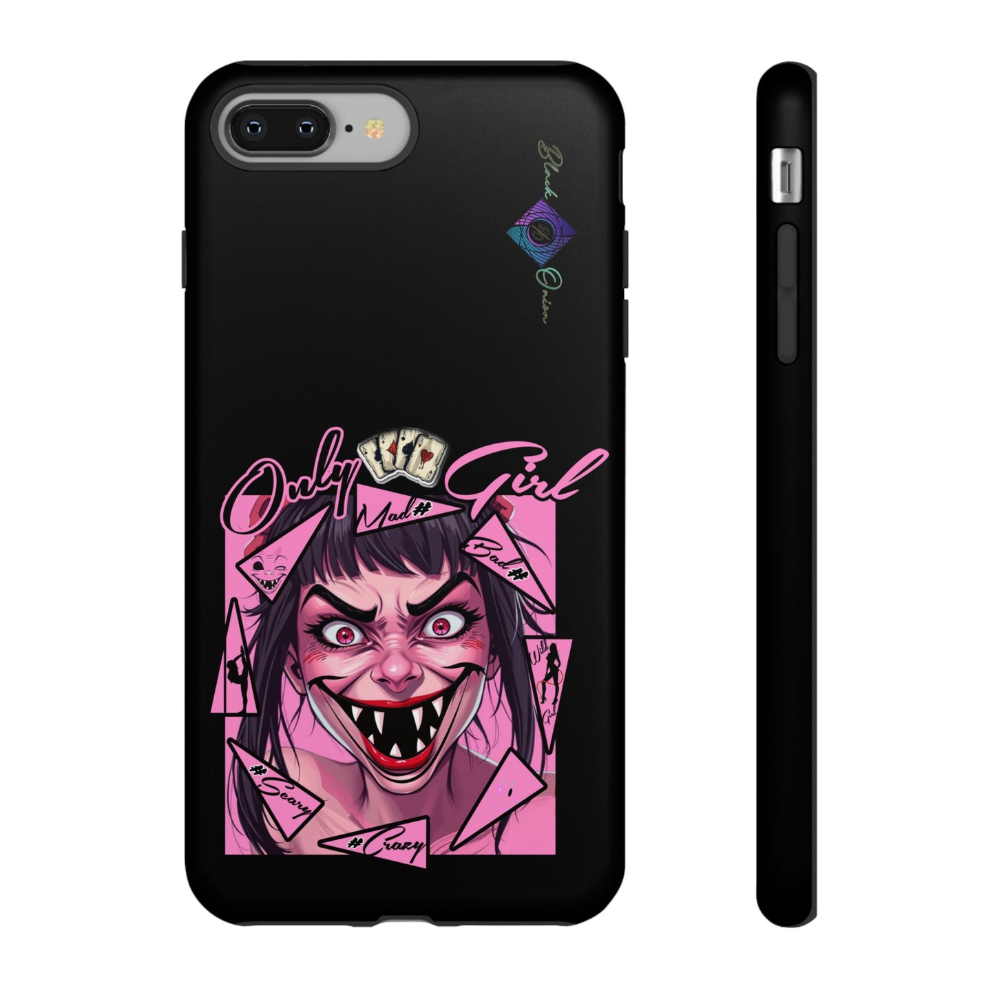 BlackOnion Brand New Phone Case - with Motivational Workout Motif’ Mad Girl💋🌸 ‘🔥🫵