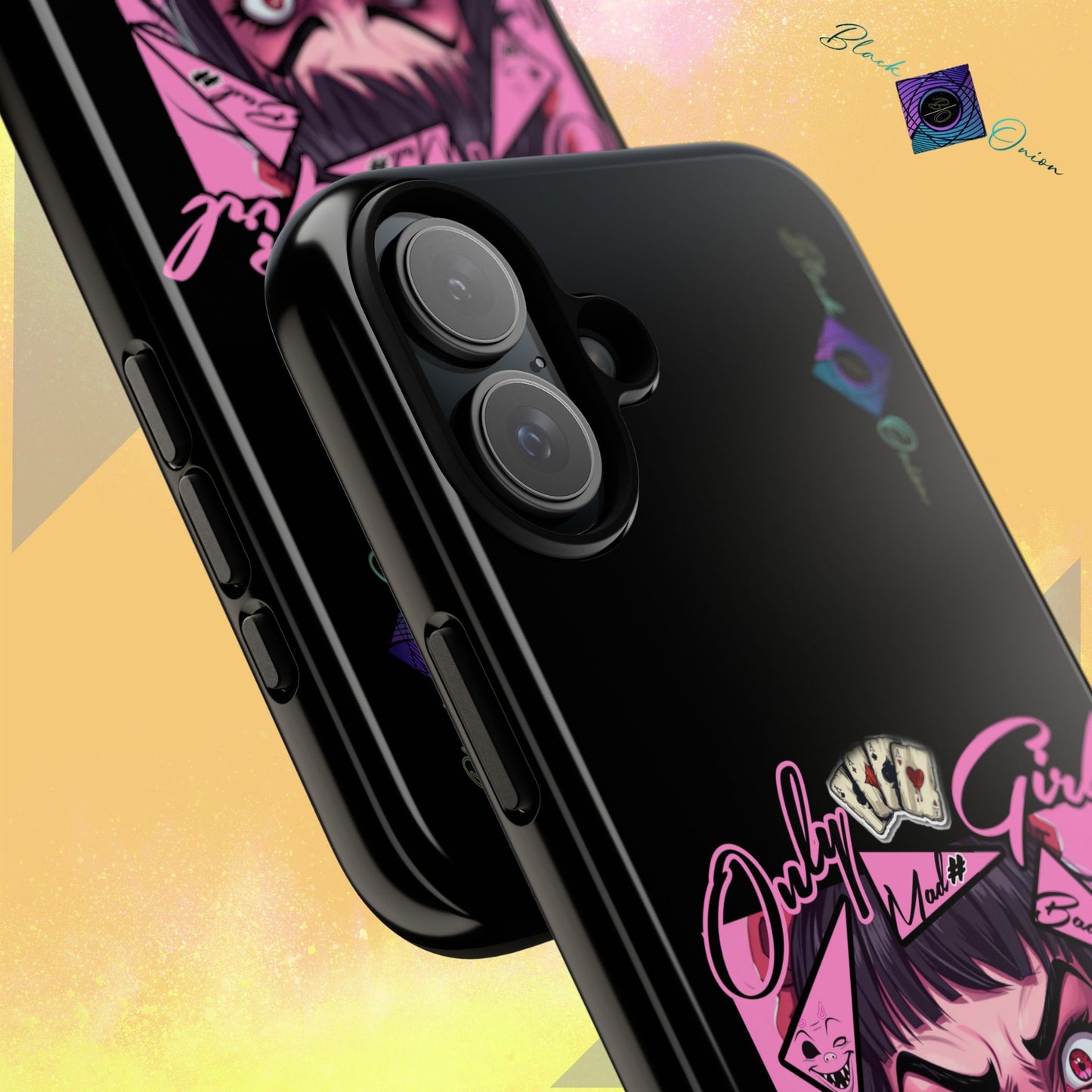 BlackOnion Brand New Phone Case - with Motivational Workout Motif’ Mad Girl💋🌸 ‘🔥🫵