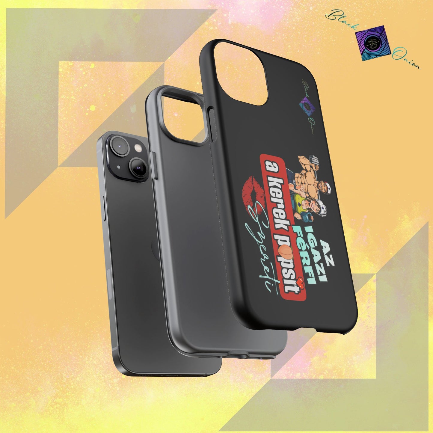BlackOnion Brand New Phone Case - with Motivational Workout Motif ‘Az igazi férfi ‘💪🔥🫵