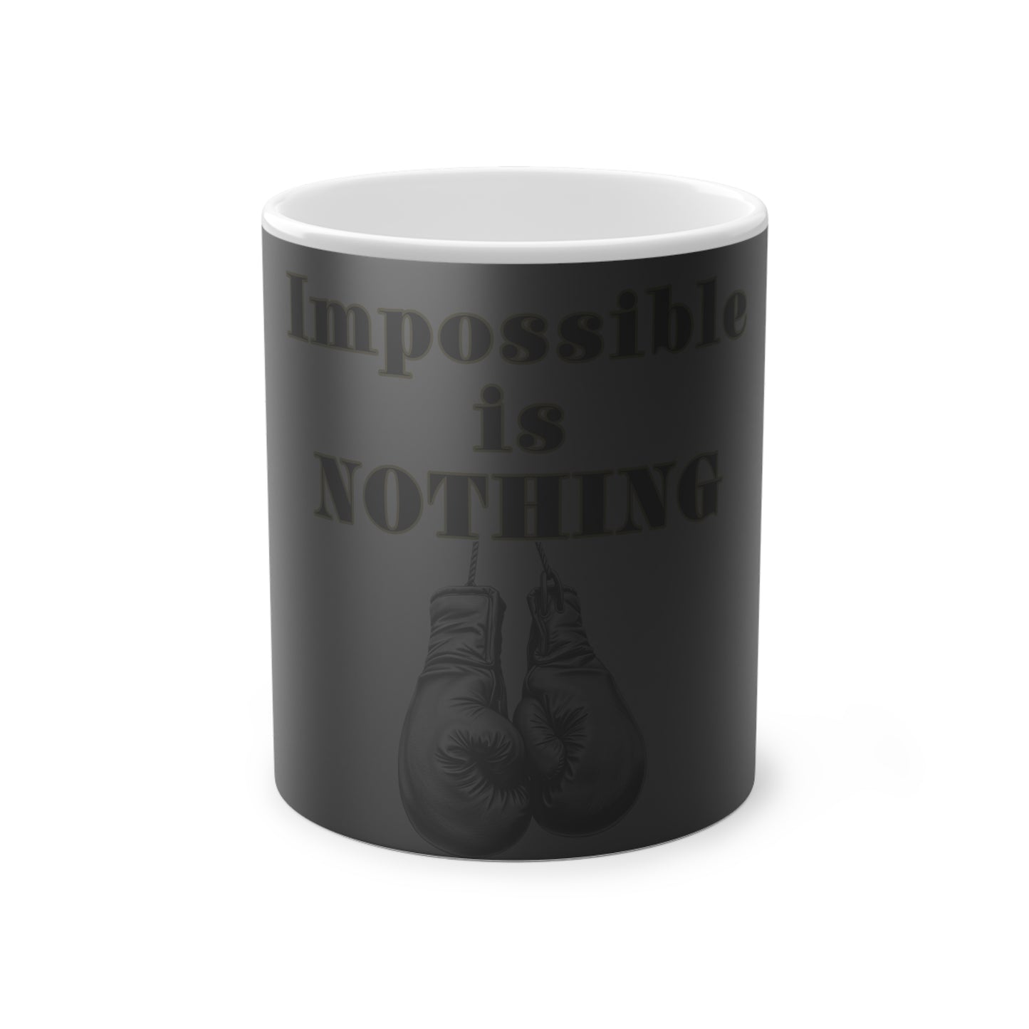 BlackOnion Color Changing Mug with Workout Motif ‘Impossible is nothing’ 💪🔥🫵
