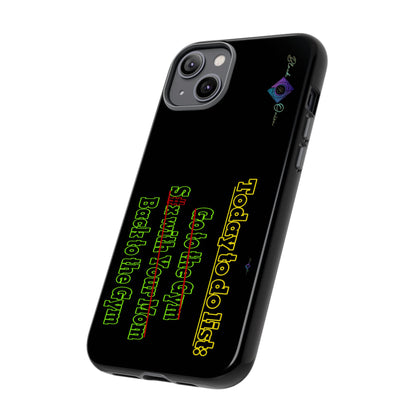 BlackOnion Brand New Phone Case - with Motivational Workout Motif’Today To Do List V2 ‘💪🔥🫵