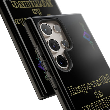 BlackOnion Brand New Phone Case - with Motivational Workout Motif ’Impossible ‘💪🔥🫵