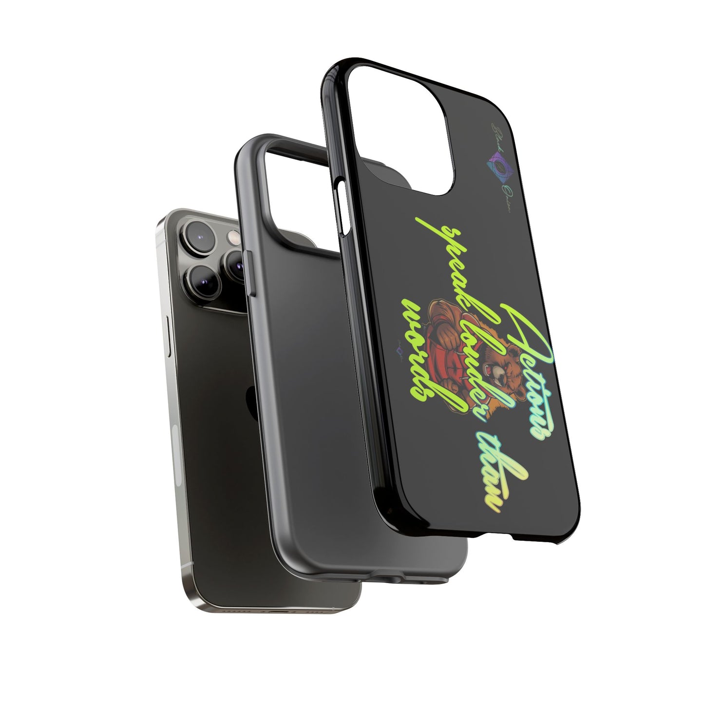 BlackOnion Brand New Phone Case - with Motivational Workout Motif ‘Actions speak lauder ‘💪🔥🫵