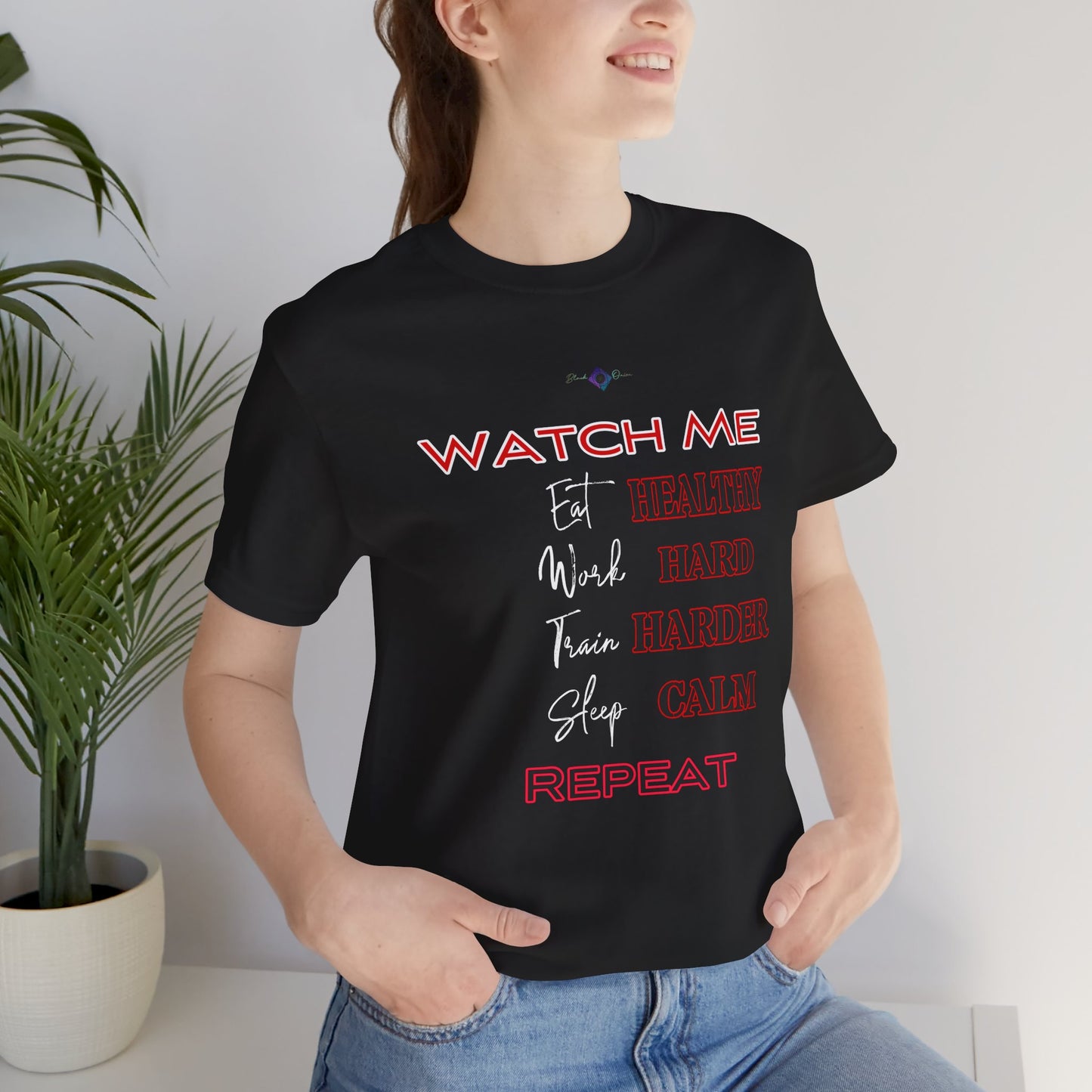 BlackOnion "Watch Me" T-Shirt with Workout Motif V4 💪🔥
