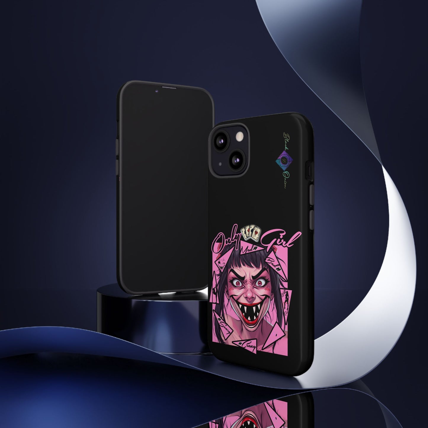 BlackOnion Brand New Phone Case - with Motivational Workout Motif’ Mad Girl💋🌸 ‘🔥🫵