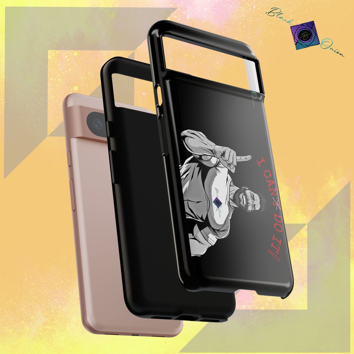 BlackOnion Brand New Phone Case - with Motivational Workout Motif’I Can Do It ‘💪🔥🫵