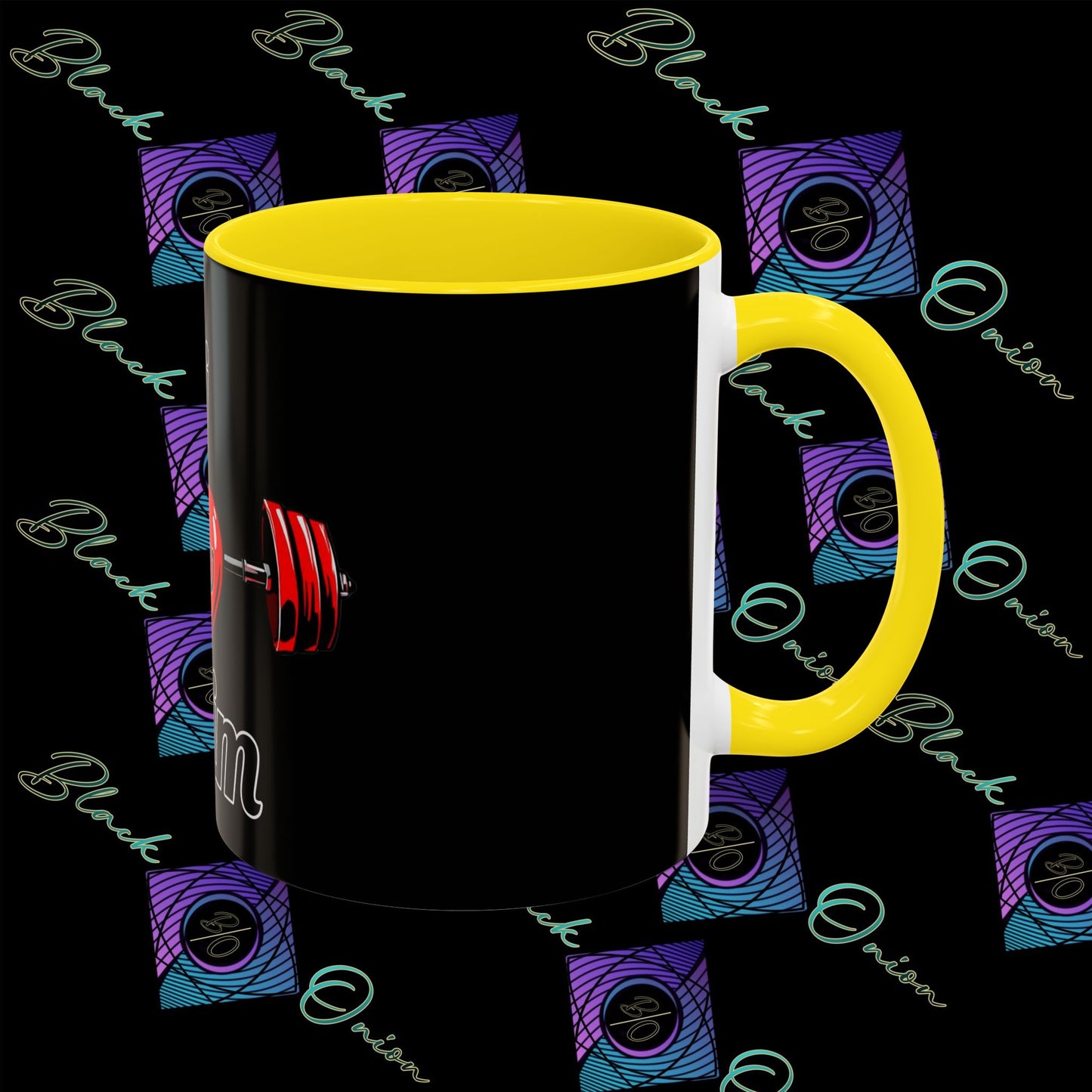 BlackOnion Coffee Mug Serial 2 with Workout Motif ‘ÁjjLávDzsim ’🫵🔥💪