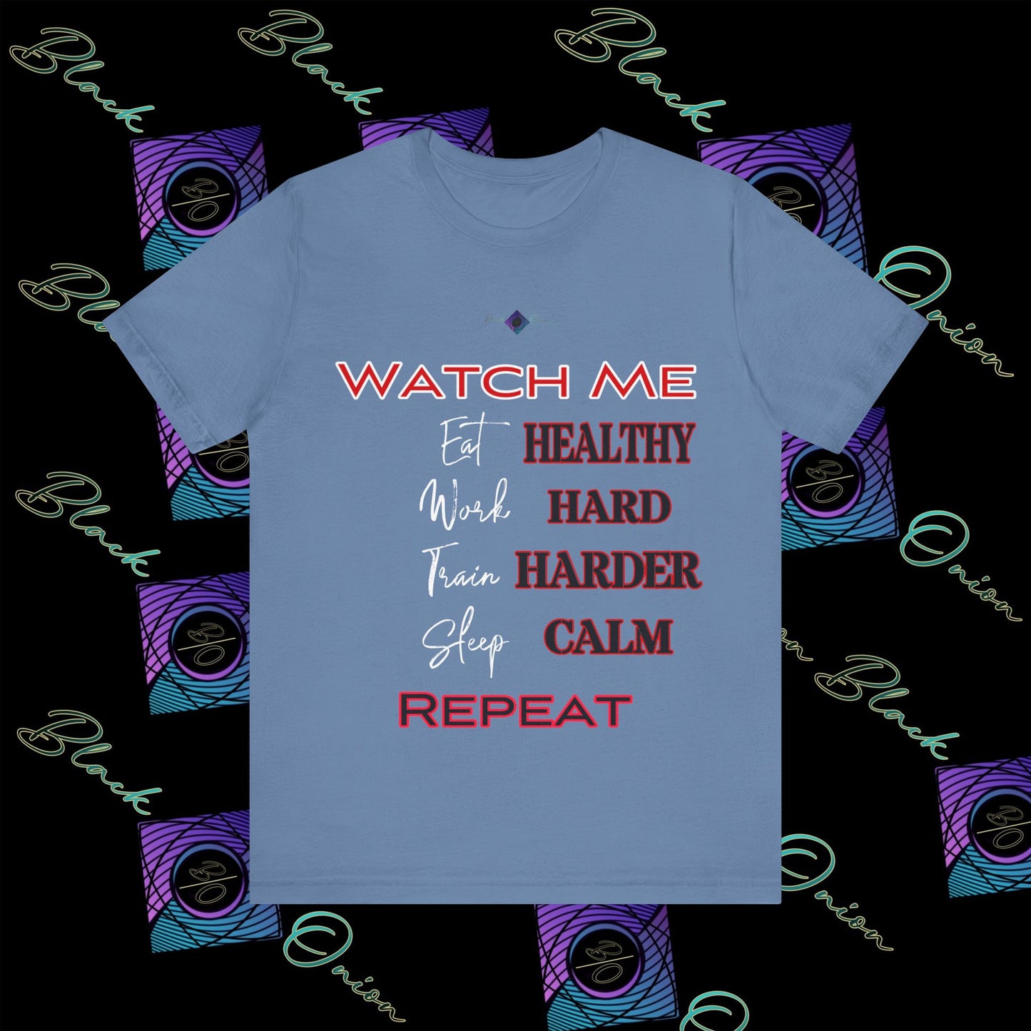 BlackOnion "Watch Me" T-Shirt with Workout Motif V3  💪🔥