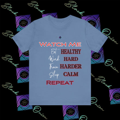 BlackOnion "Watch Me" T-Shirt with Workout Motif V3  💪🔥