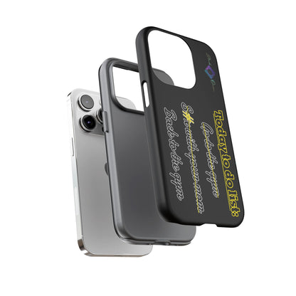 BlackOnion Brand New Phone Case - with Motivational Workout Motif’Today to do list ‘💪🔥🫵