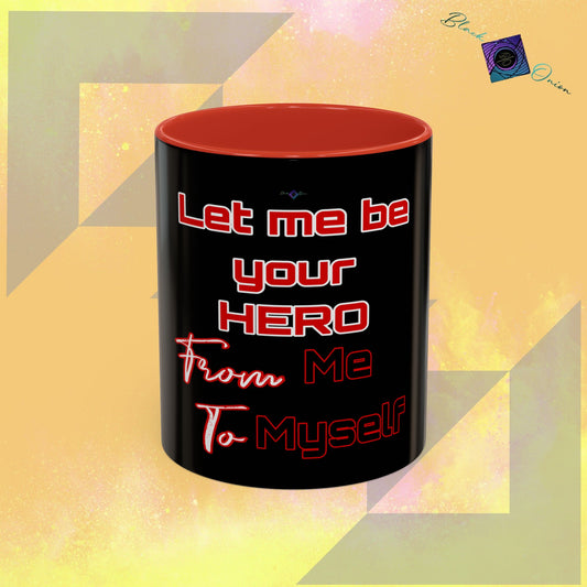 BlackOnion Coffee Mug Serial 2 with Workout Motif ‘Let me be your Hero’🫵🔥💪