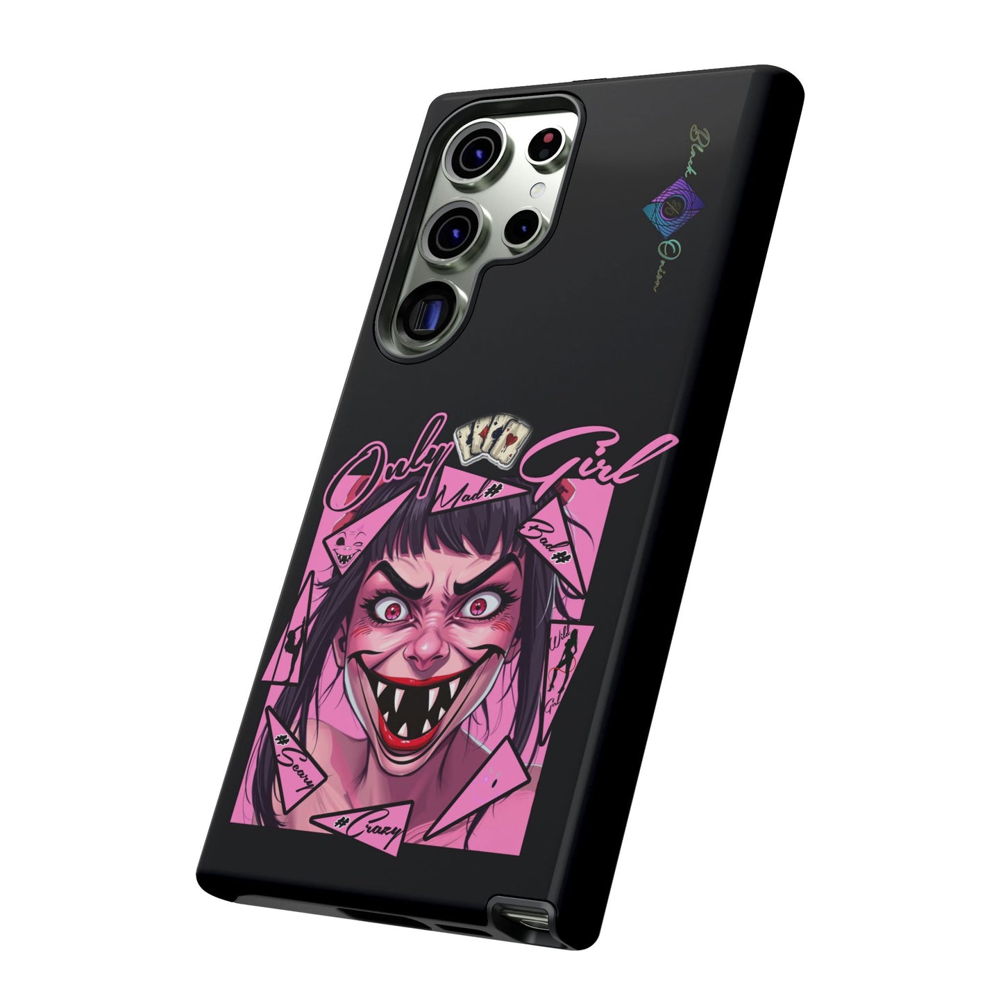 BlackOnion Brand New Phone Case - with Motivational Workout Motif’ Mad Girl💋🌸 ‘🔥🫵