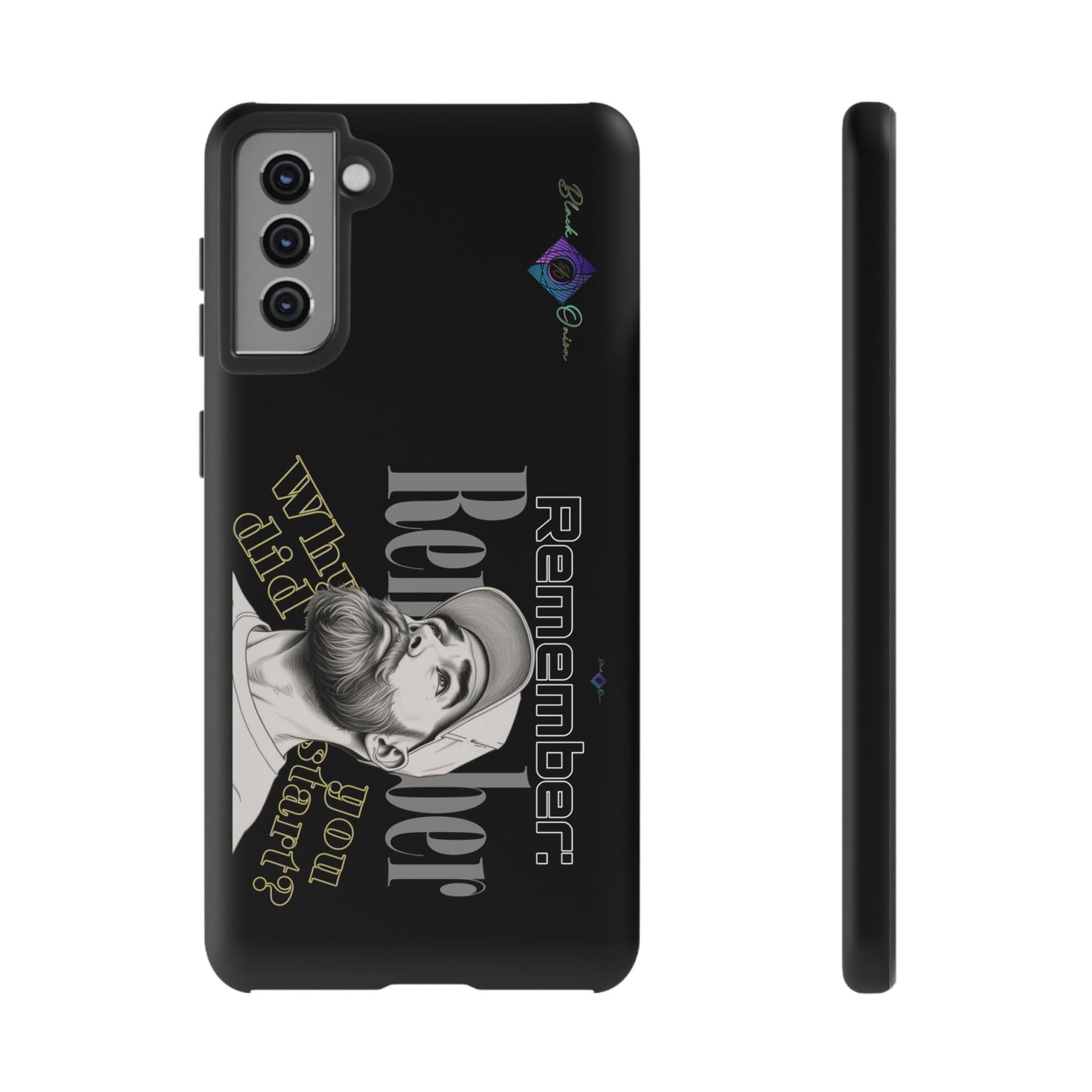 BlackOnion Brand New Phone Case - with Motivational Workout Motif’Remember ‘💪🔥🫵