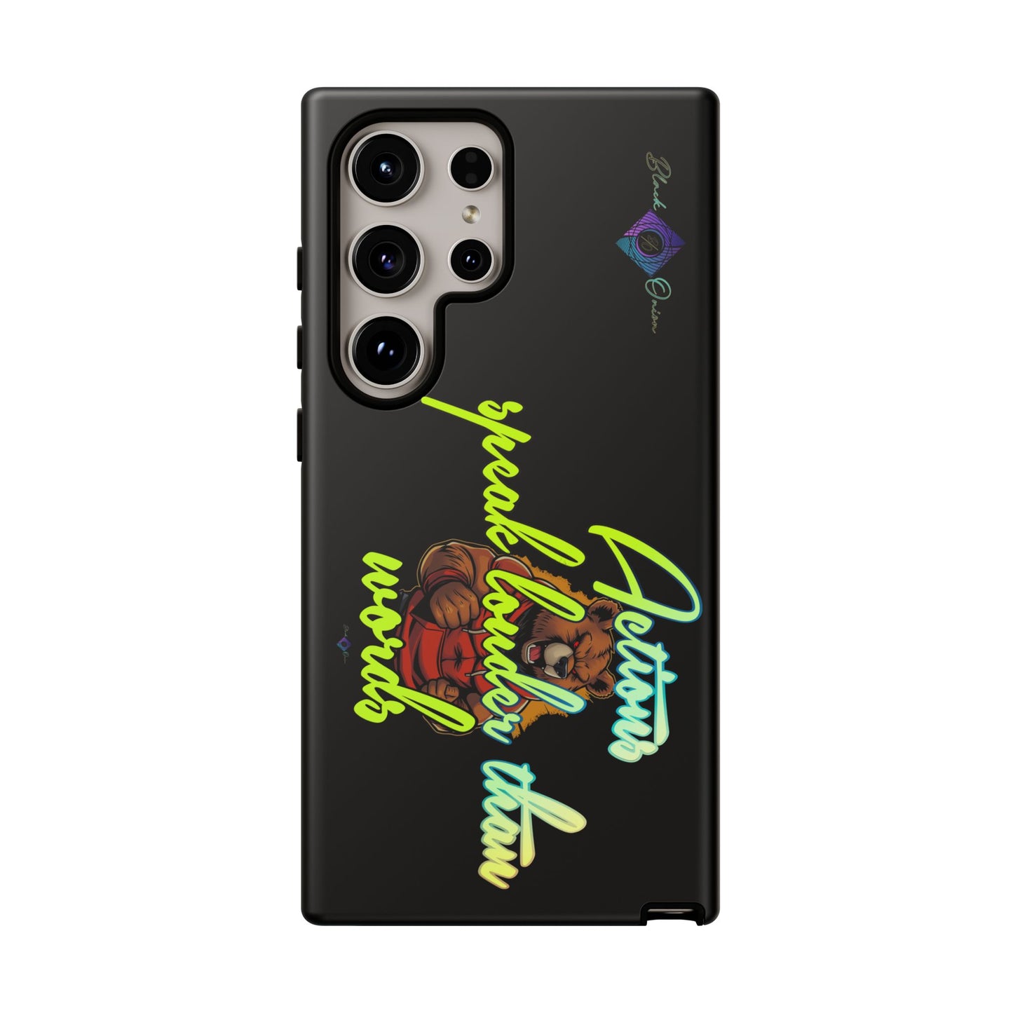 BlackOnion Brand New Phone Case - with Motivational Workout Motif ‘Actions speak lauder ‘💪🔥🫵