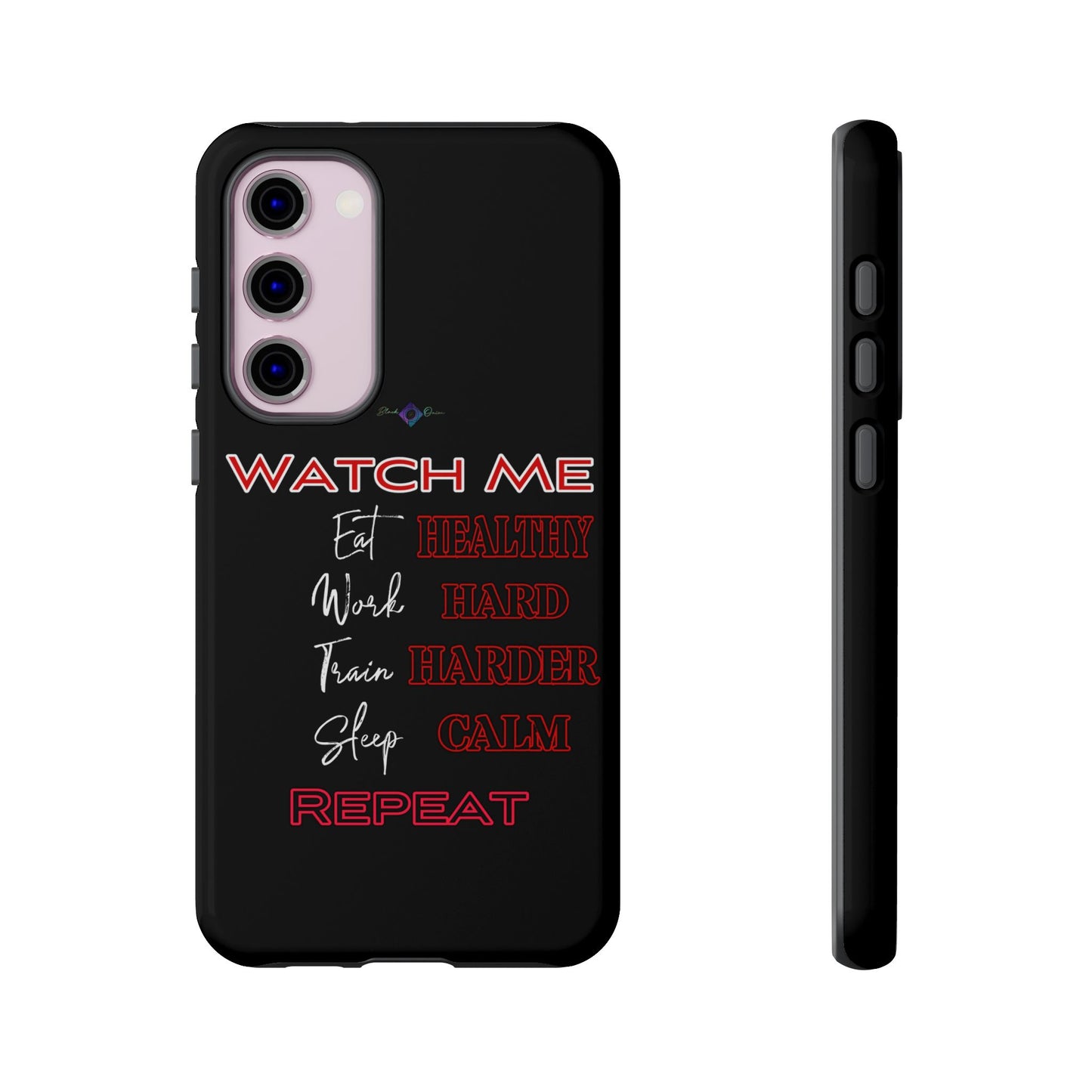 BlackOnion Phone Case -with Motivational Motif  'Watch Me' 💪🔥🫵