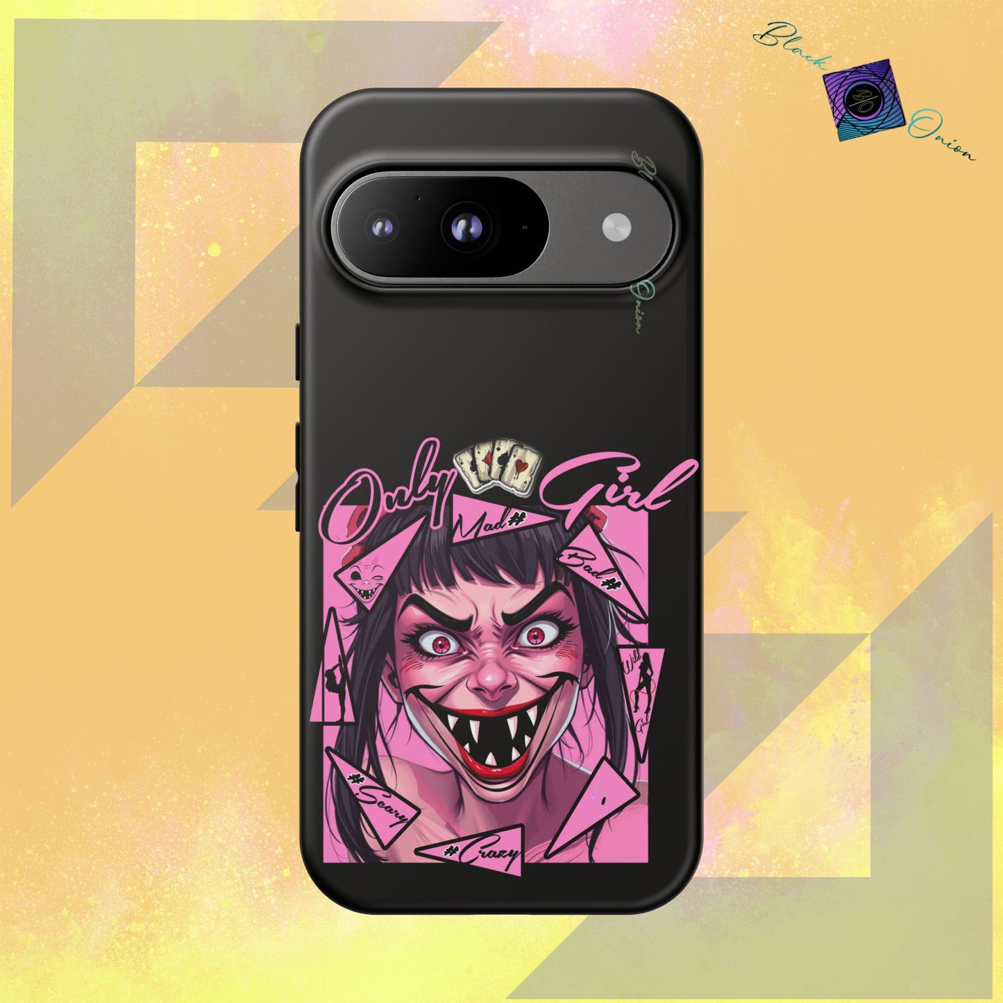 BlackOnion Brand New Phone Case - with Motivational Workout Motif’ Mad Girl💋🌸 ‘🔥🫵