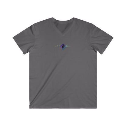 BlackOnion Men's V-Neck T-Shirt with Workout Motif ‘ÁjjLávDzsim’💪🔥🫵