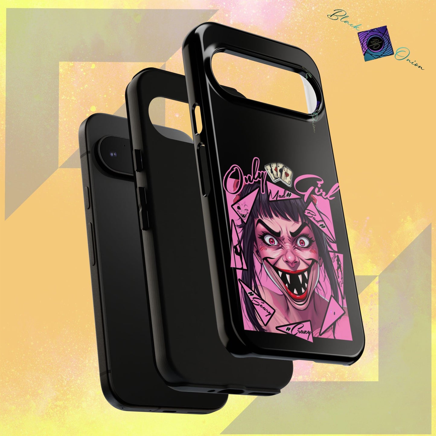 BlackOnion Brand New Phone Case - with Motivational Workout Motif’ Mad Girl💋🌸 ‘🔥🫵