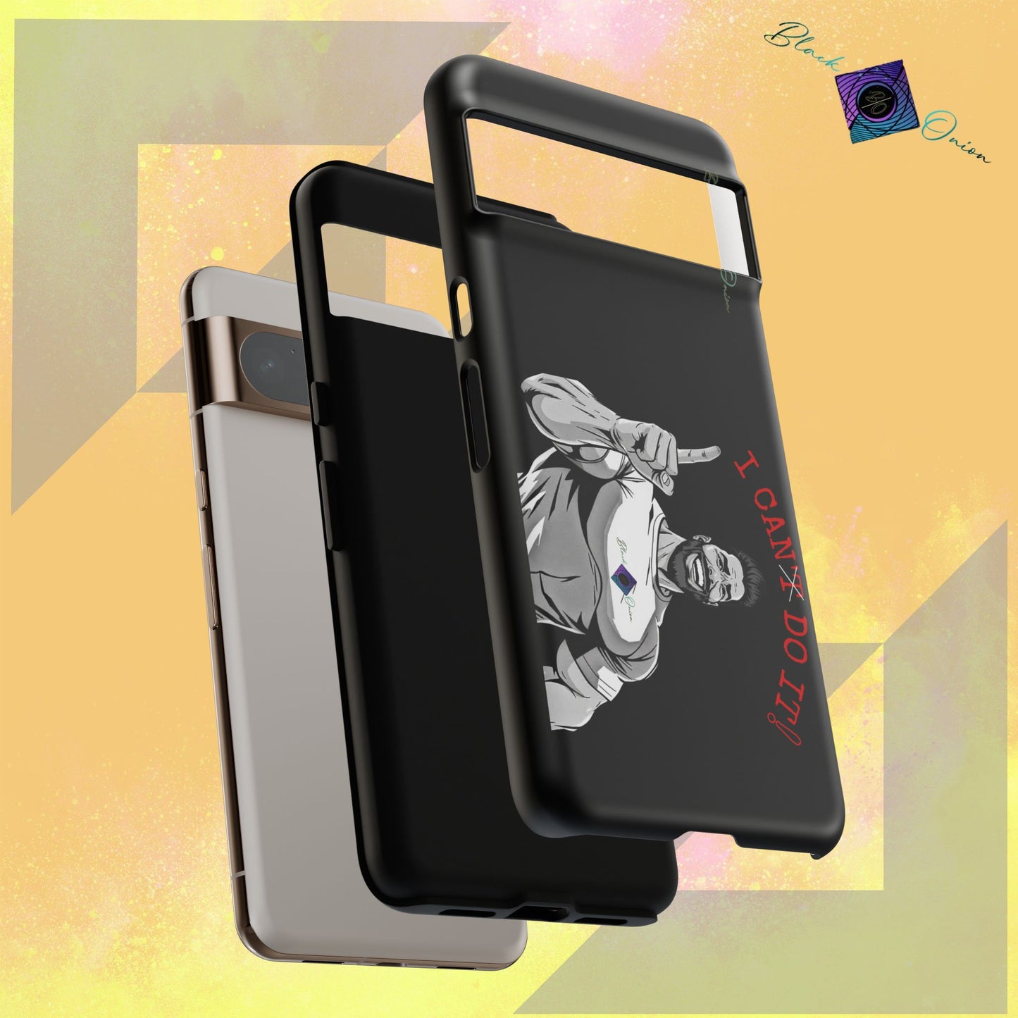 BlackOnion Brand New Phone Case - with Motivational Workout Motif’I Can Do It ‘💪🔥🫵