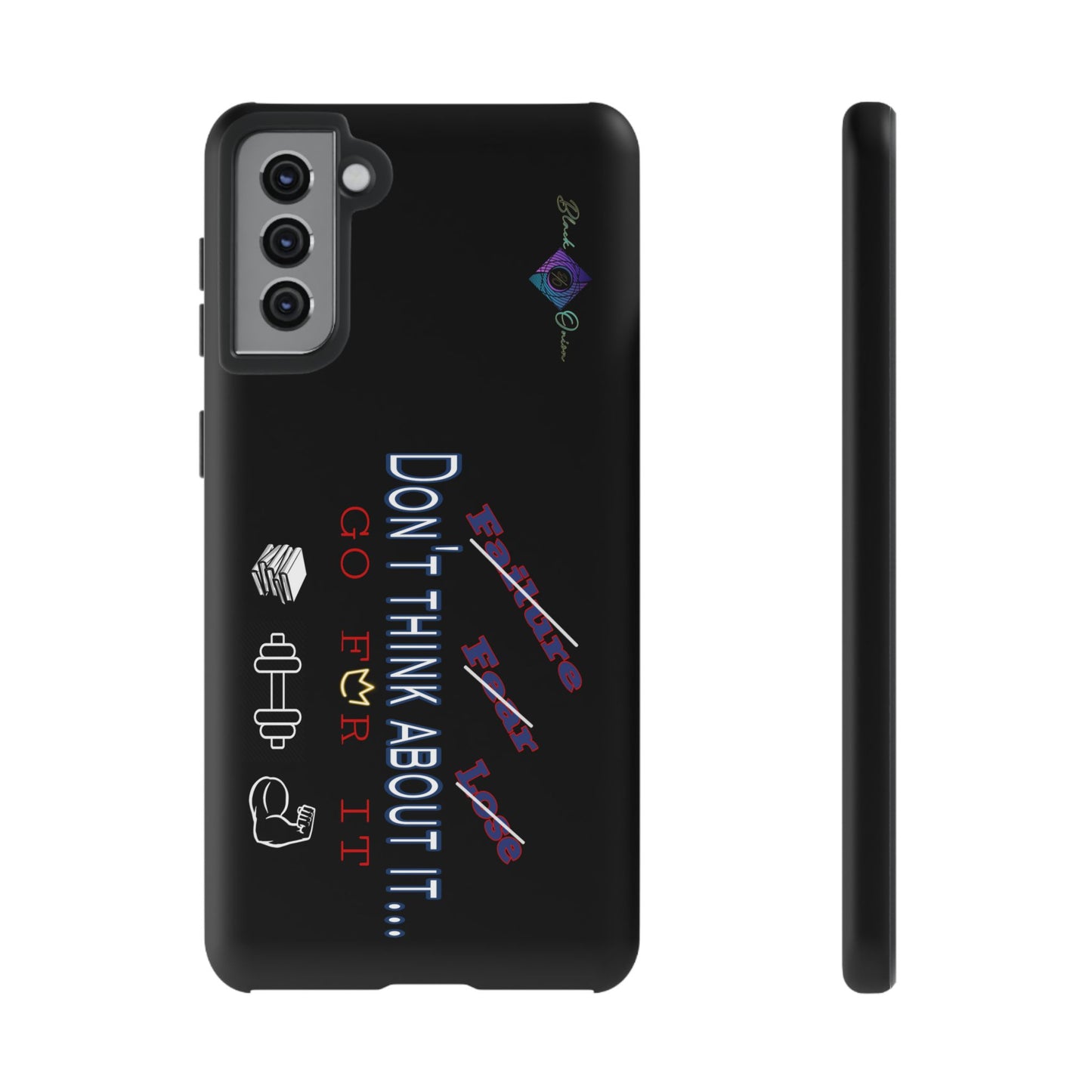 BlackOnion Brand New Phone Case - with Motivational Workout Motif’Don’t think ‘💪🔥🫵