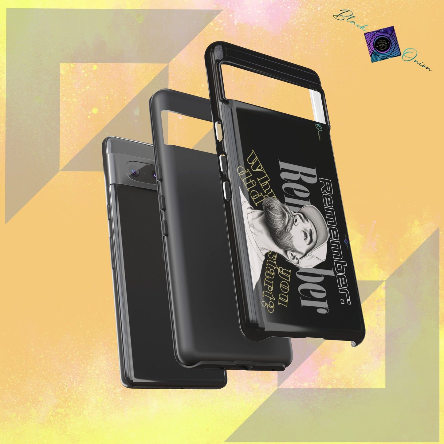 BlackOnion Brand New Phone Case - with Motivational Workout Motif’Remember ‘💪🔥🫵