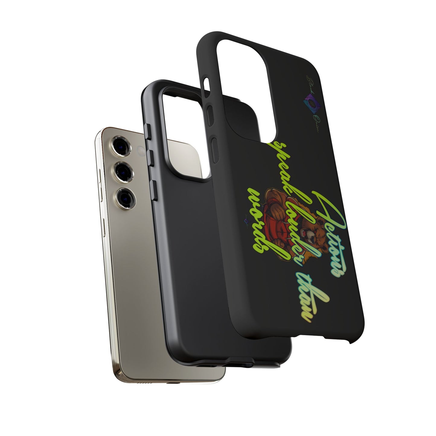 BlackOnion Brand New Phone Case - with Motivational Workout Motif ‘Actions speak lauder ‘💪🔥🫵
