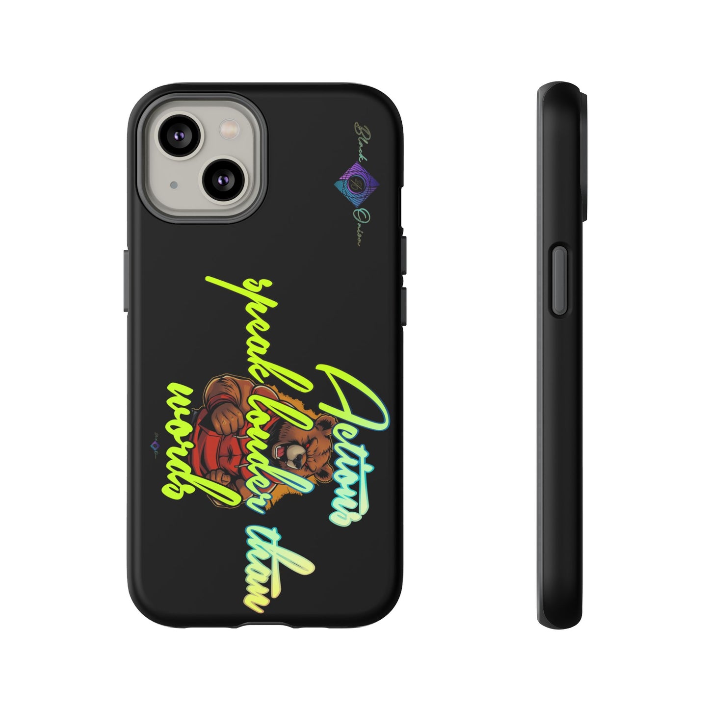 BlackOnion Brand New Phone Case - with Motivational Workout Motif ‘Actions speak lauder ‘💪🔥🫵