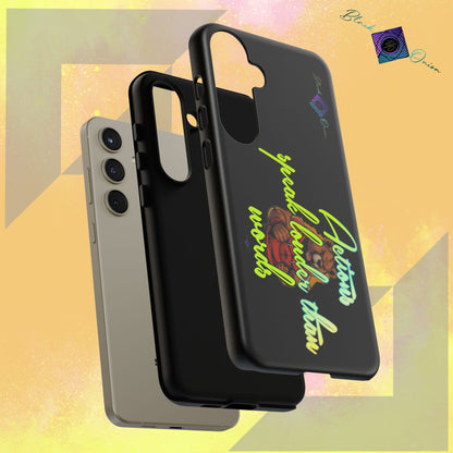 BlackOnion Brand New Phone Case - with Motivational Workout Motif ‘Actions speak lauder ‘💪🔥🫵