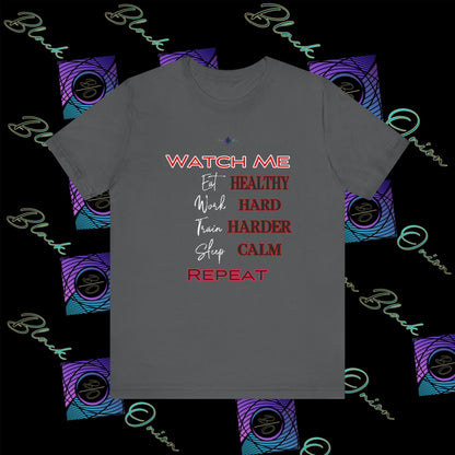 BlackOnion "Watch Me" T-Shirt with Workout Motif V4 💪🔥
