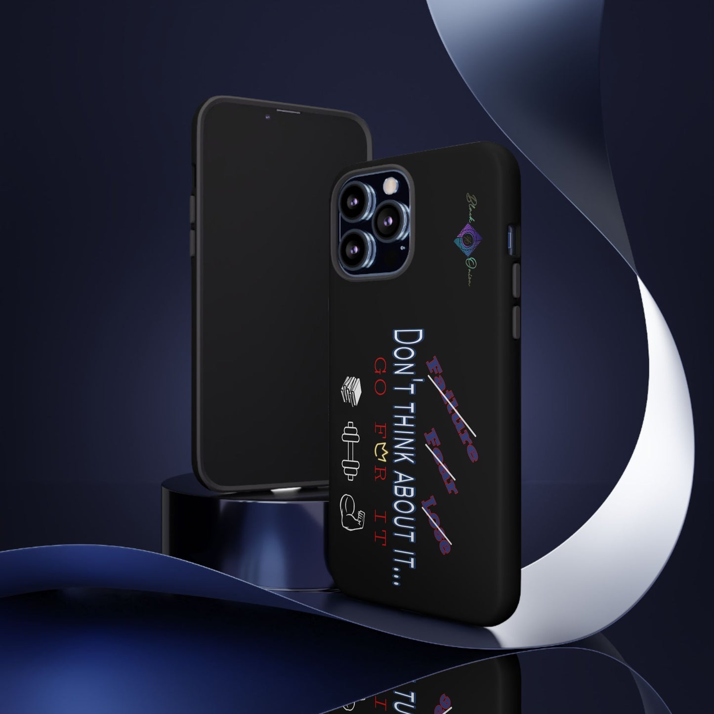 BlackOnion Brand New Phone Case - with Motivational Workout Motif’Don’t think ‘💪🔥🫵