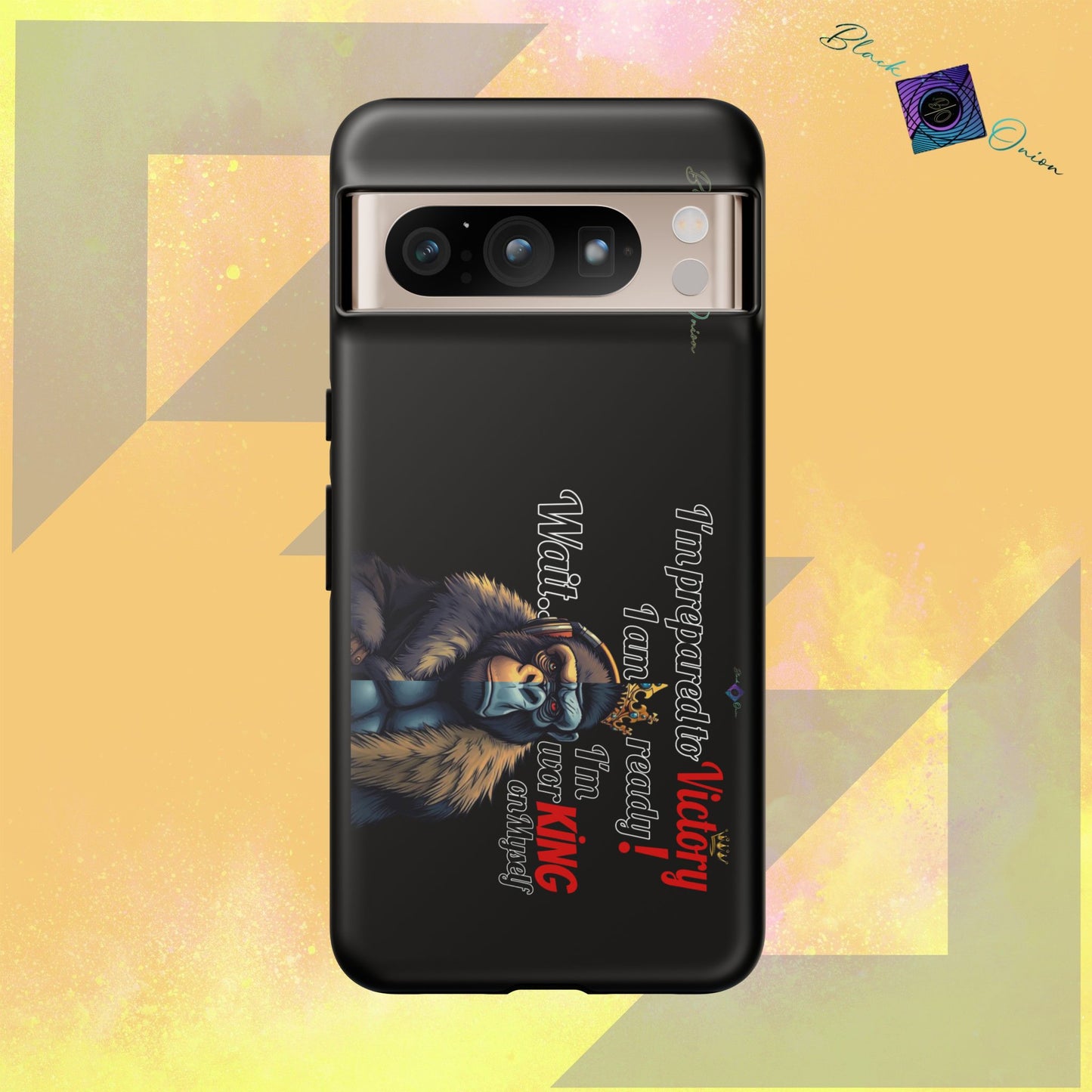 BlackOnion Brand New Phone Case - with Motivational Workout Motif’Victory 👑‘💪🔥🫵