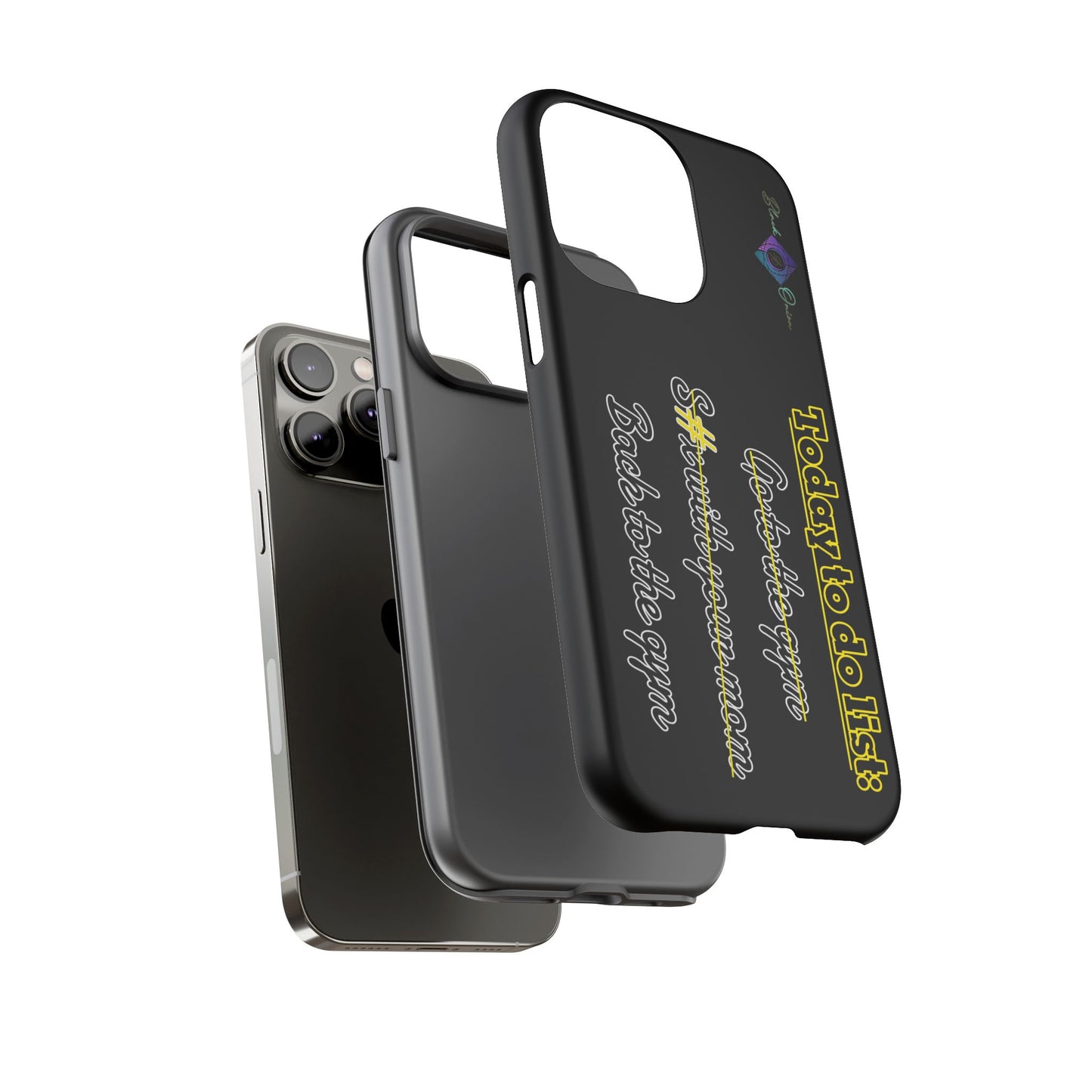 BlackOnion Brand New Phone Case - with Motivational Workout Motif’Today to do list ‘💪🔥🫵