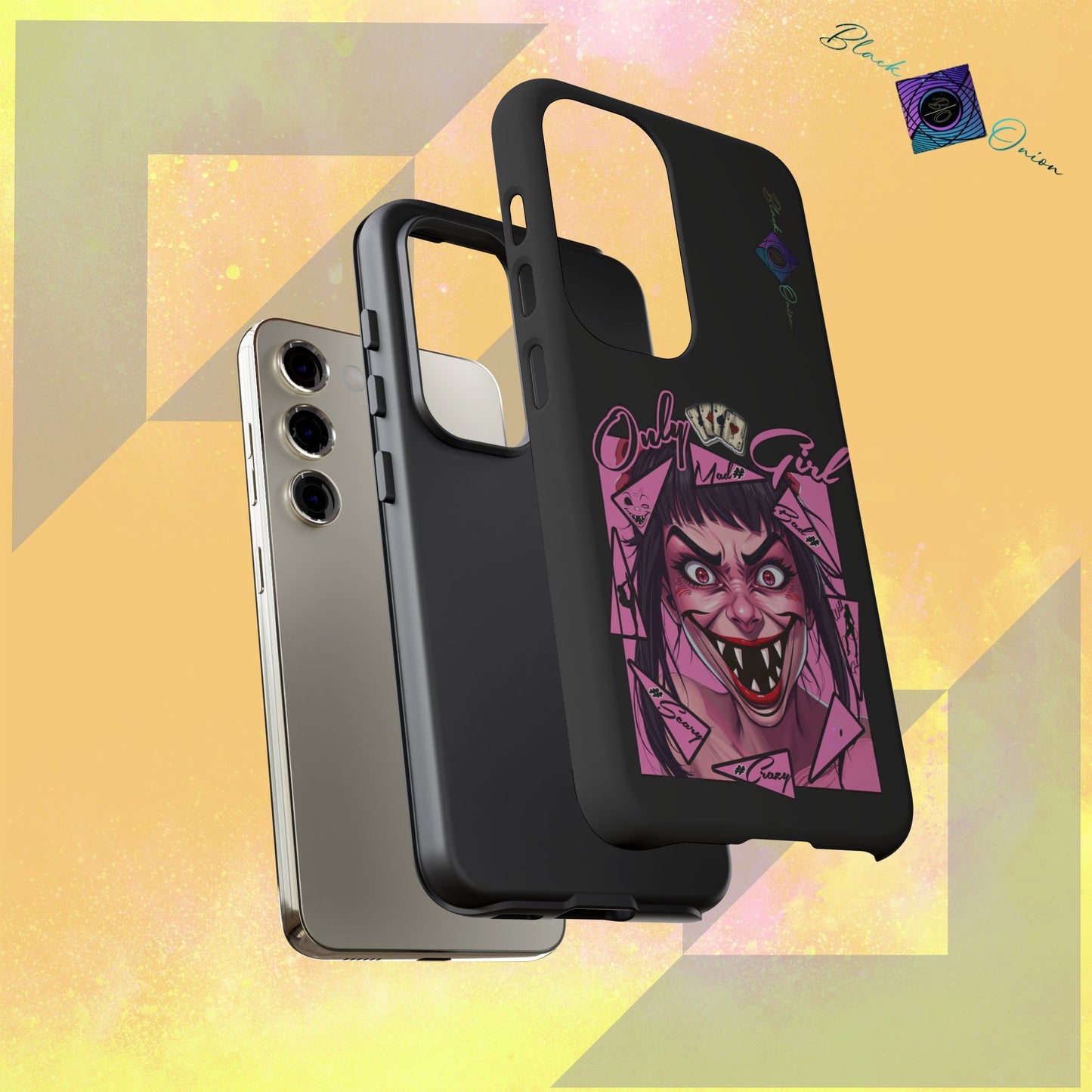 BlackOnion Brand New Phone Case - with Motivational Workout Motif’ Mad Girl💋🌸 ‘🔥🫵