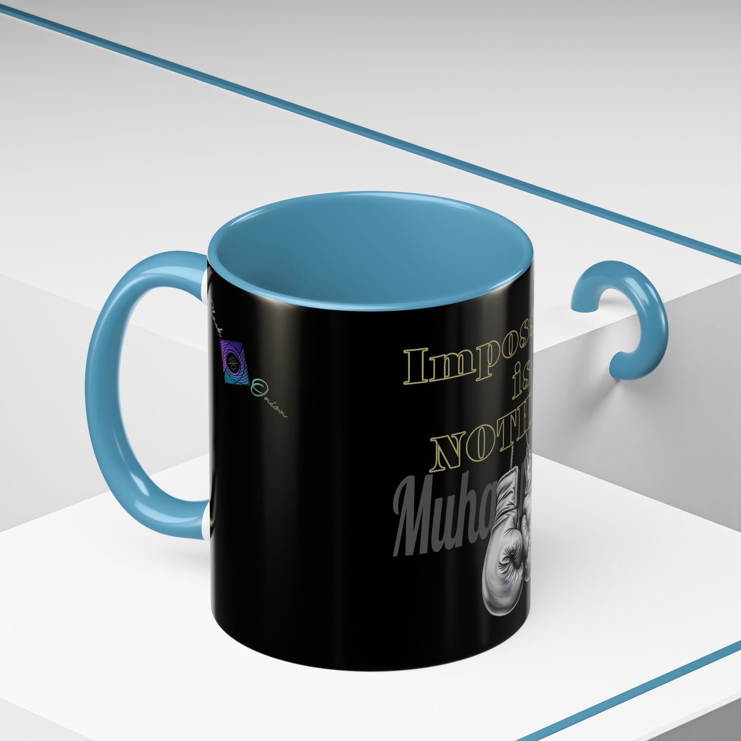 BlackOnion Coffee Mug - 11oz with Workout Motif ‘Impossible is nothing’🔥💪🫵