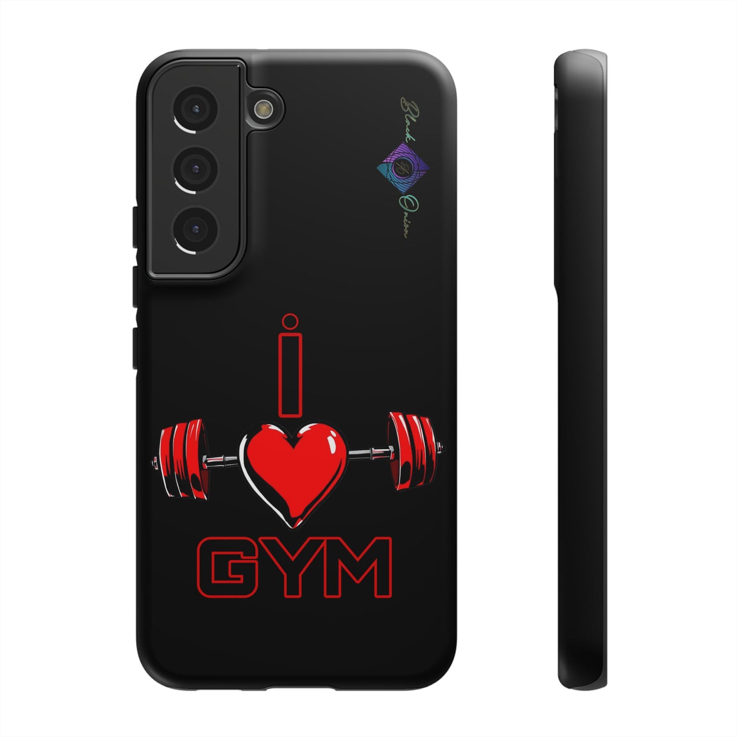 BlackOnion Brand New Phone Case - with Motivational Workout Motif’I Love Gym ‘💪🔥🫵