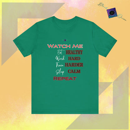 BlackOnion  T-Shirt with Workout Motif V4 ‘ Watch Me’💪🔥🫵