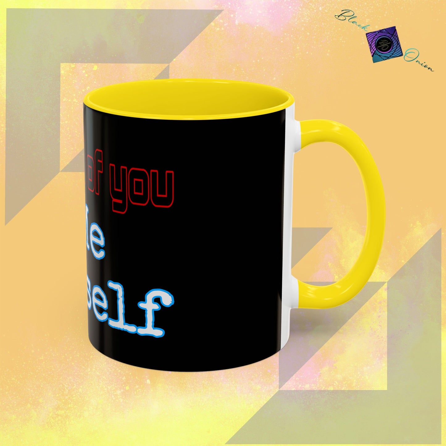 BlackOnion Coffee Mug - 11oz with workout motif ‘I’m proud of you’🔥💪🫵
