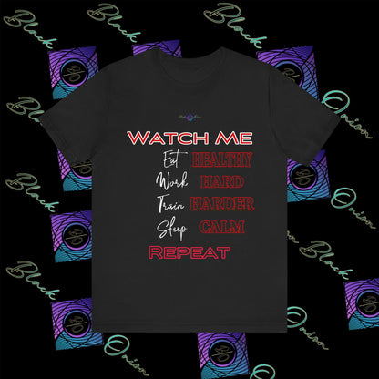 BlackOnion "Watch Me" T-Shirt with Workout Motif 💪🔥