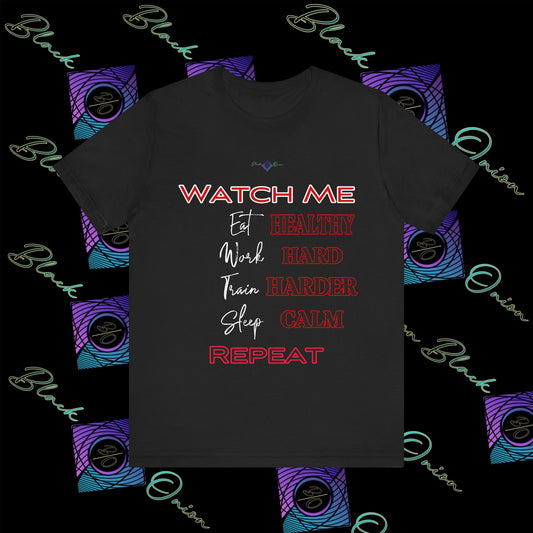 BlackOnion "Watch Me" T-Shirt with Workout Motif 💪🔥