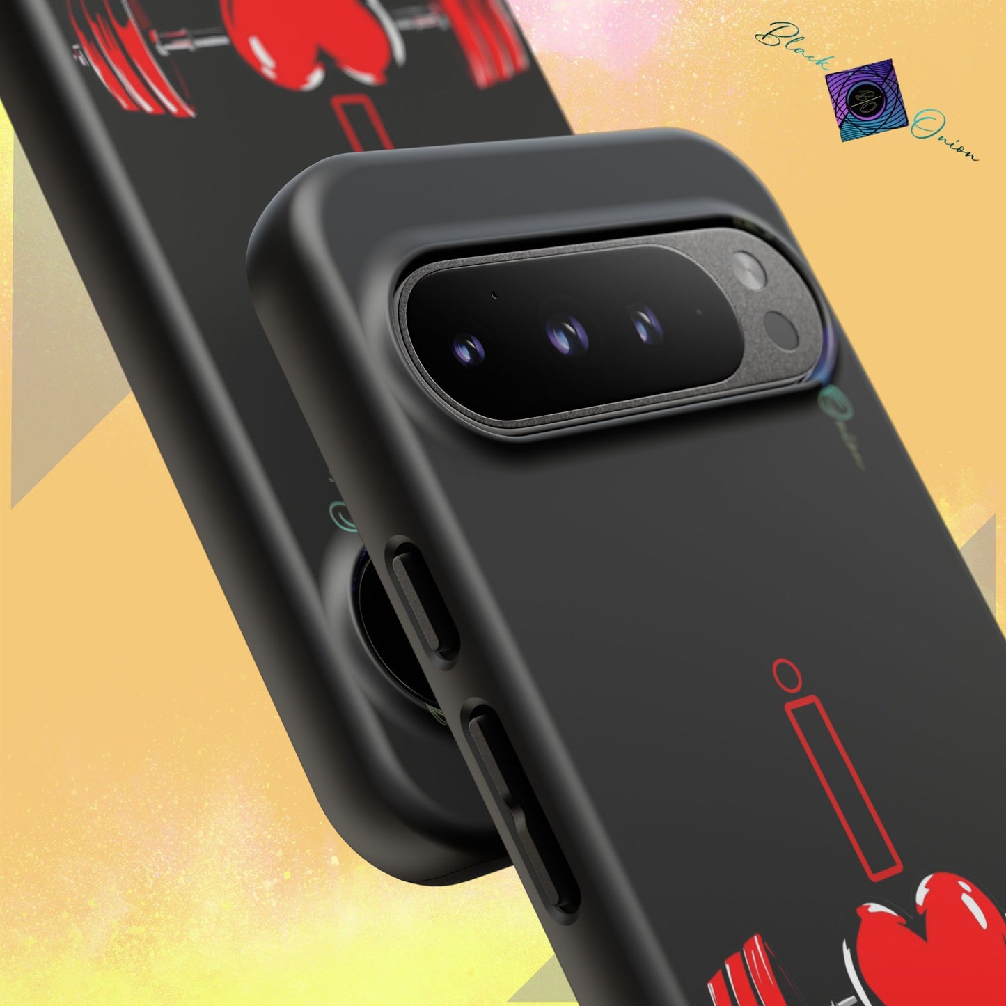 BlackOnion Brand New Phone Case - with Motivational Workout Motif’I Love Gym ‘💪🔥🫵
