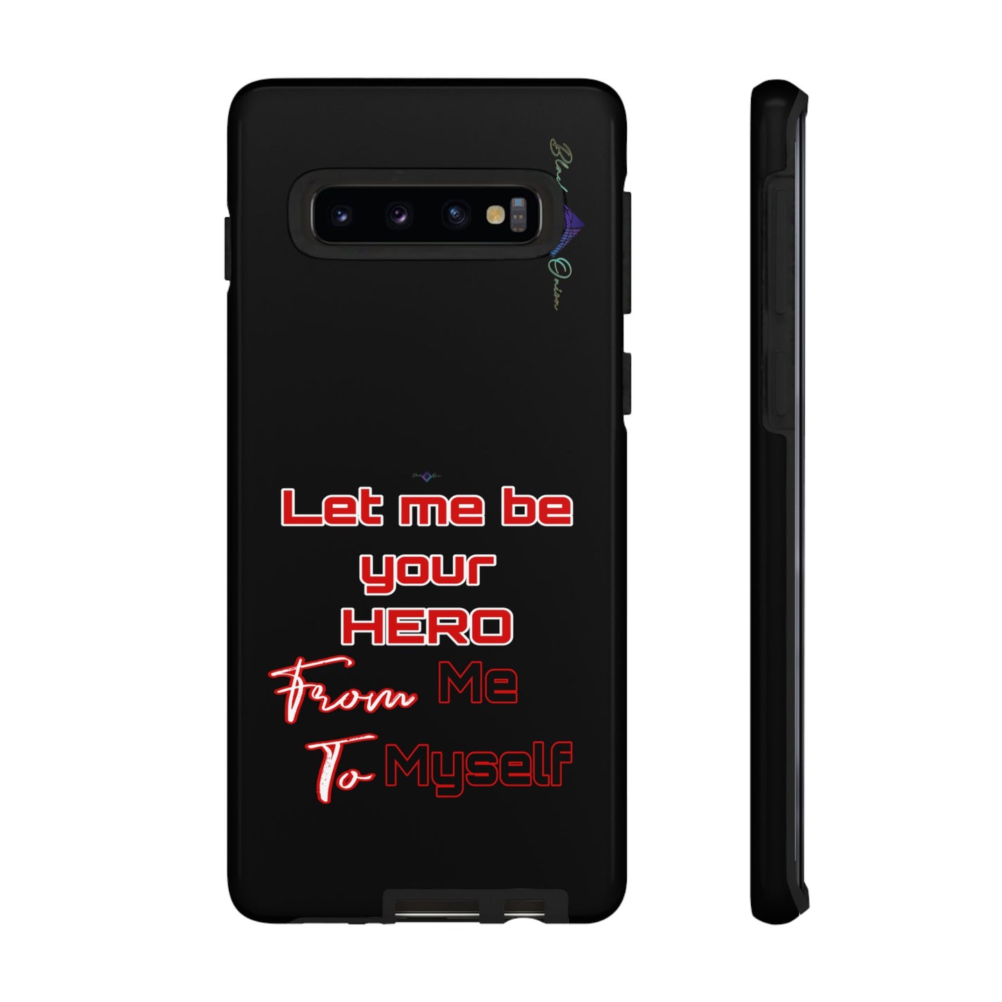 BlackOnion Brand New Phone Case - with Motivational Workout Motif’Let me be your Hero ‘💪🔥🫵