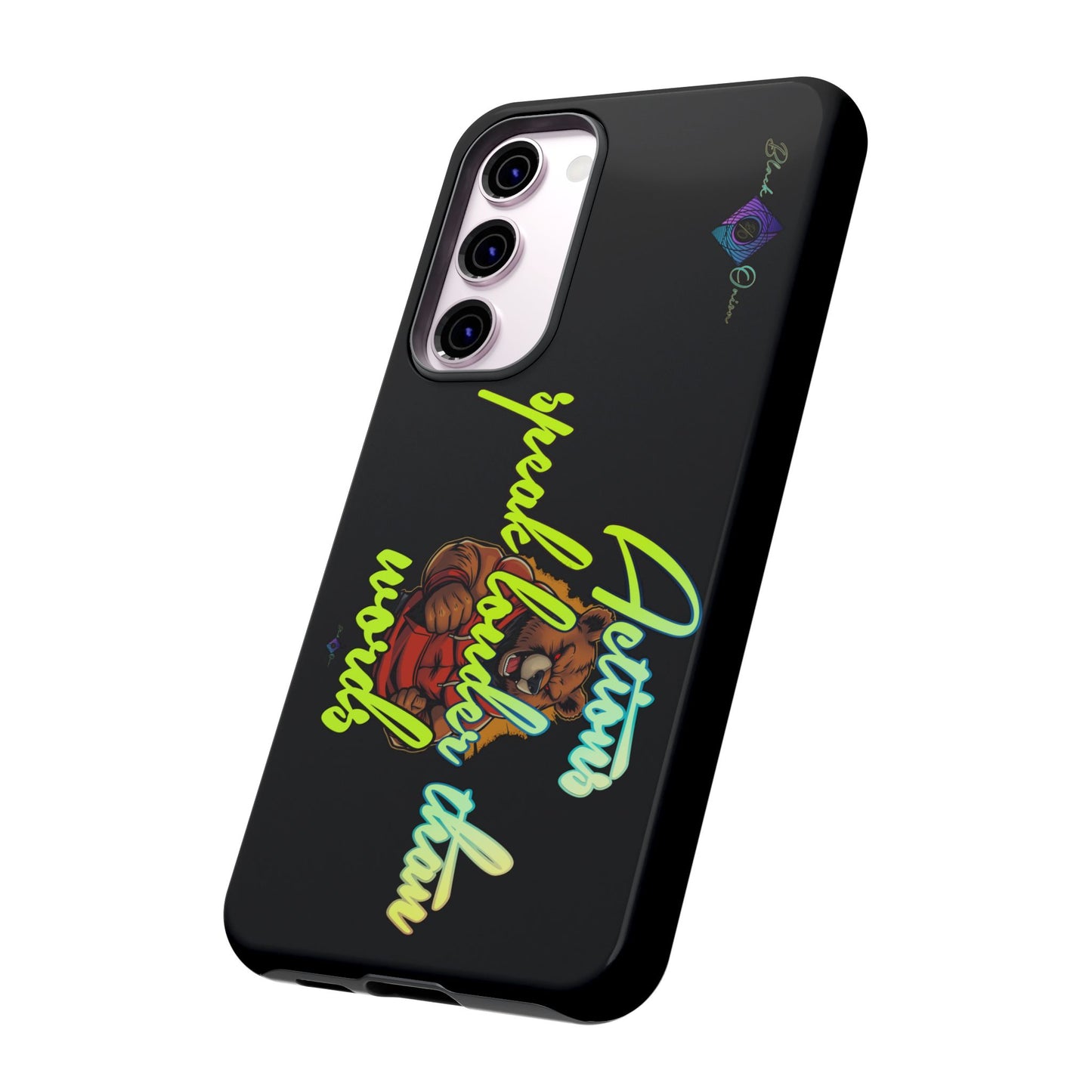 BlackOnion Brand New Phone Case - with Motivational Workout Motif ‘Actions speak lauder ‘💪🔥🫵