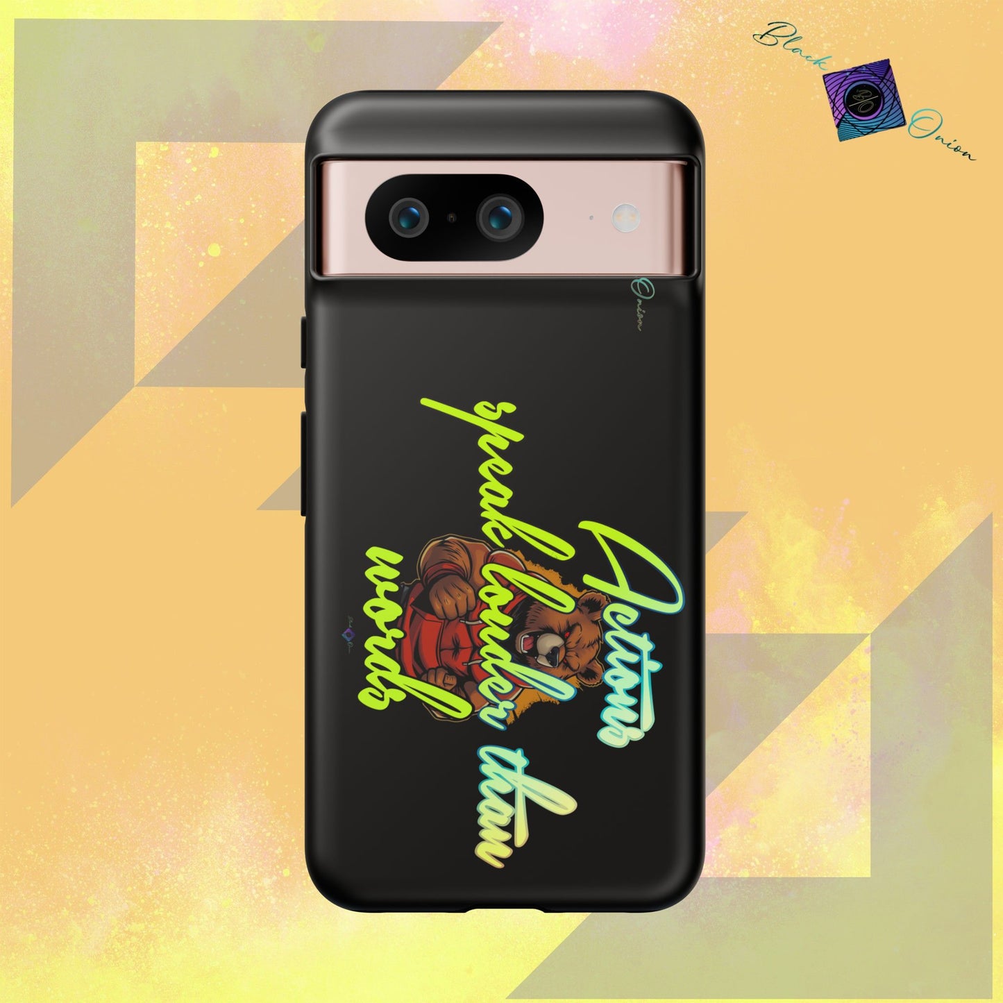 BlackOnion Brand New Phone Case - with Motivational Workout Motif ‘Actions speak lauder ‘💪🔥🫵